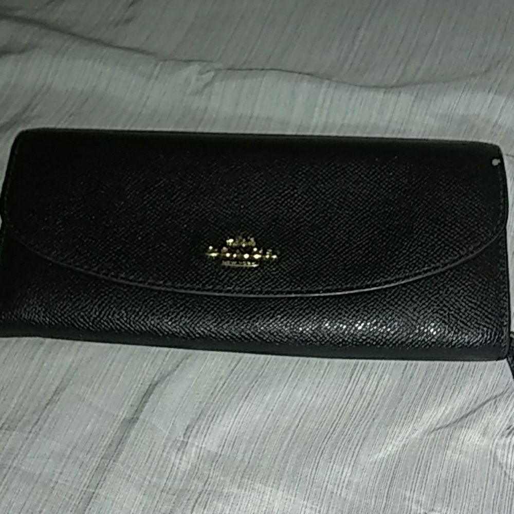 Black Coach Wallet- Women's